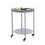 Table basse ronde à roulettes Tables d'appoint mobiles à 2 niveaux Table de chevet amovible en métal argenté pour tables de bout de salon de chambre à coucher à côté du canapé