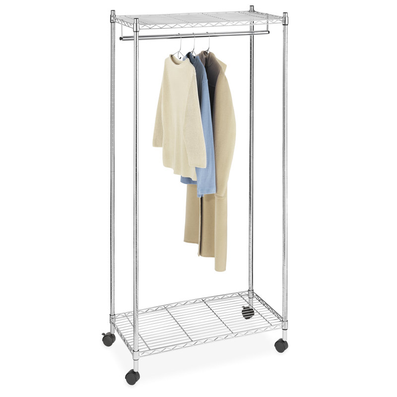Portant à vêtements en acier chromé 18 po