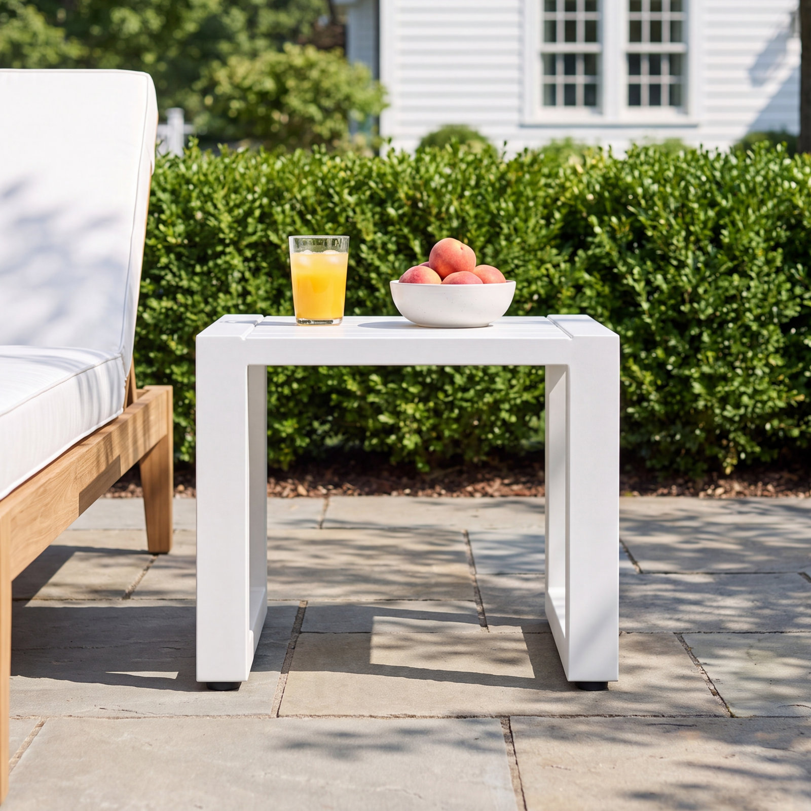 Camela Aluminum Outdoor Side Table