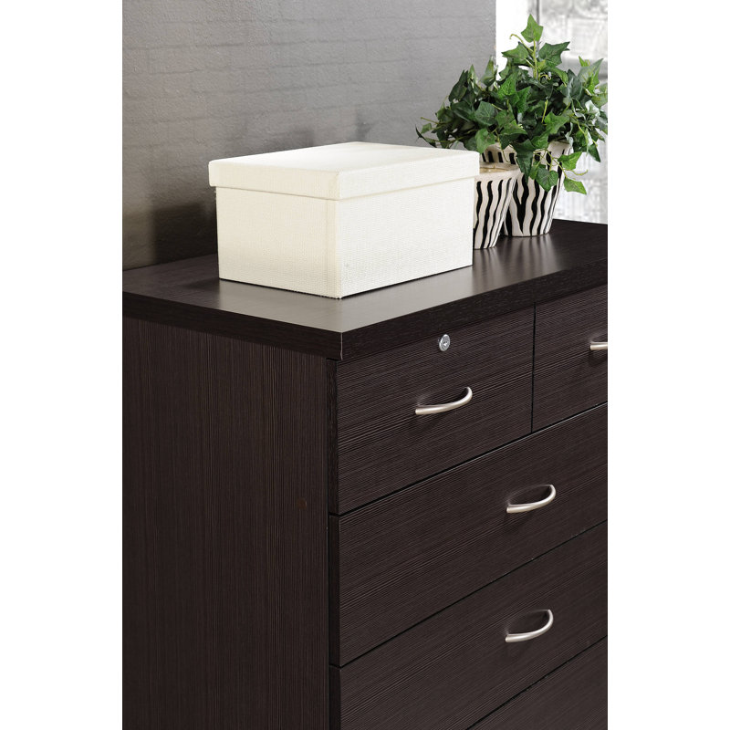 Commode 7 tiroirs l 31,5 po Willma, Chocolat