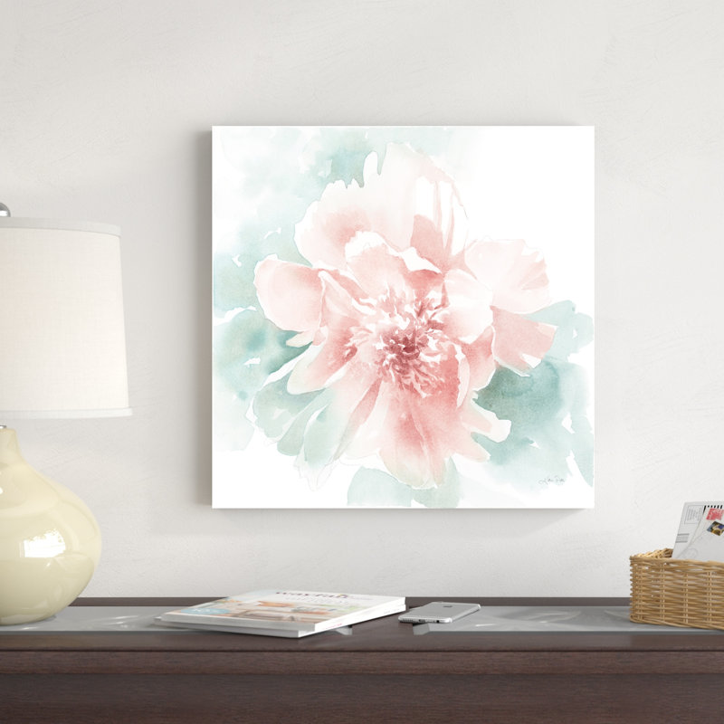 Poétique en fleurs II rose, H 20 po x l 20 po x P 1,25 po