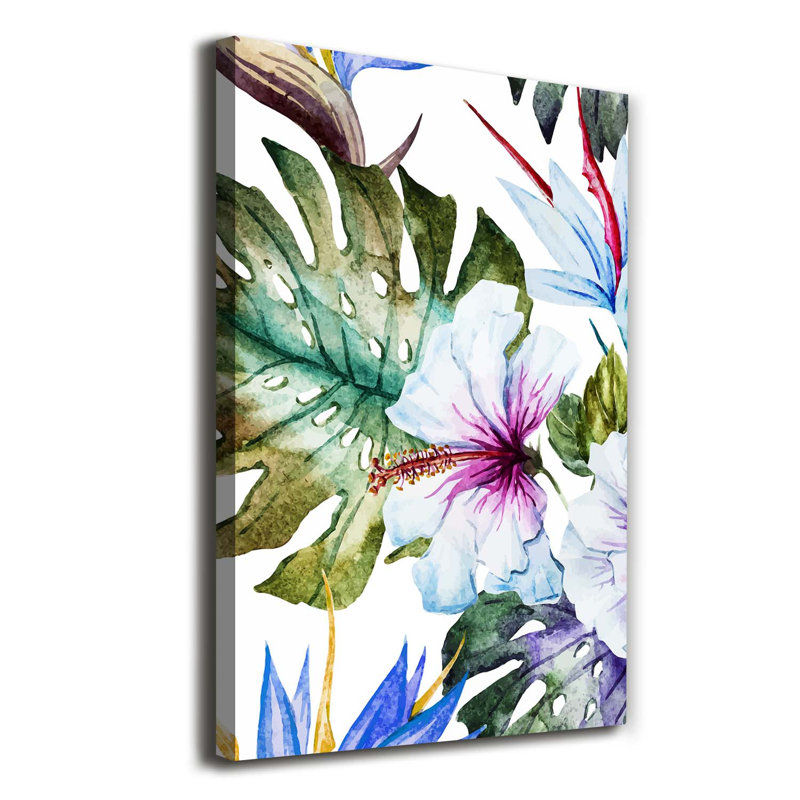Hawaiian Flowers - Wrapped Canvas Print