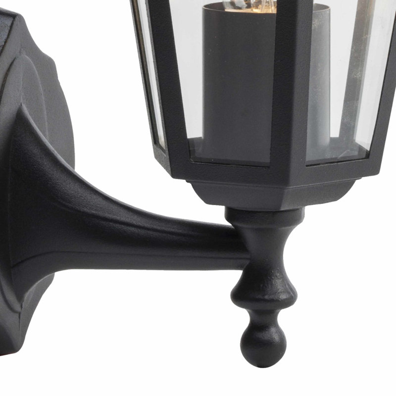 Abaigeal Black 36cm H Outdoor Wall Lantern