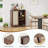 Living Room Wine Bar Sideboard 34 Inch - Storage Buffet Cabinet With Wine Racks-1425384972