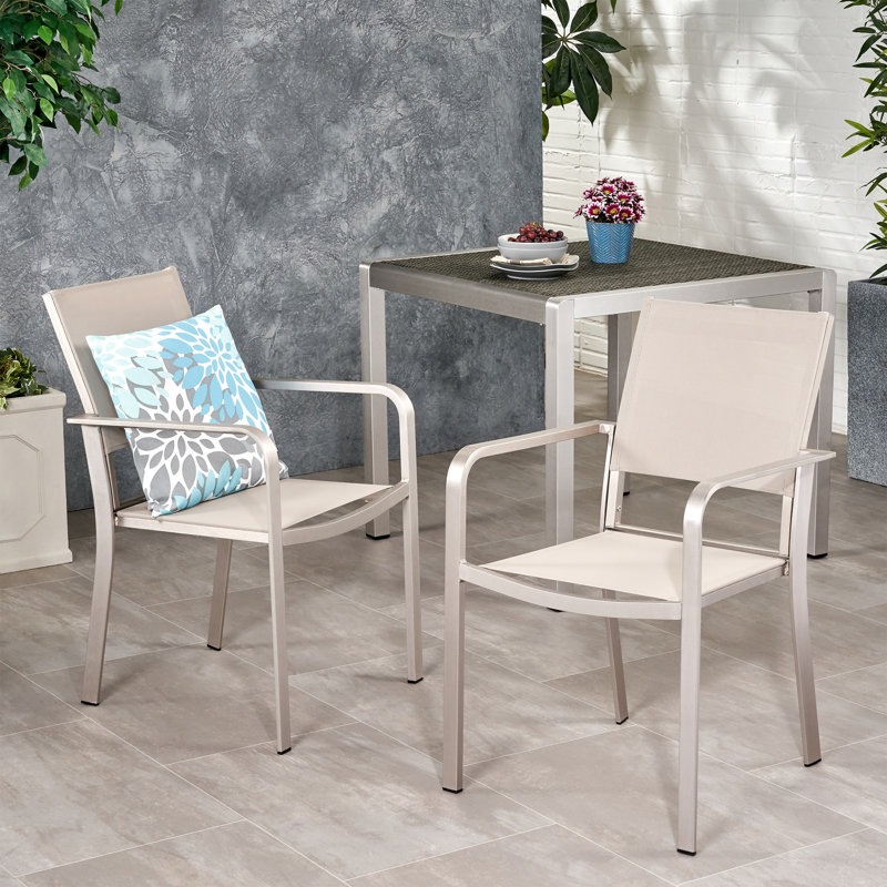 Fauteuil de patio Westman, Argent / taupe