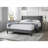 Brushed Linen Upholstered Platform Bed Classic Gray Queen Size No Box Spring Required for Bedroom-1155126843