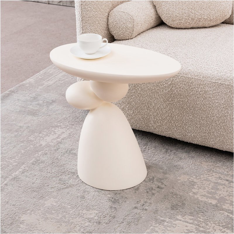 Coffee table with Decoration, Milk White