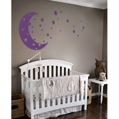 Adhésif décoratif lune et étoiles
