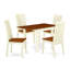 L'ensemble 3 pièces contient une table de cuisine rectangulaire avec Dropleaf et 2 chaises de salle à manger, babeurre et cerise-527403943-451402970-447582648