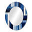 Miroir mural ovale bleu, blanc et saphir Symmetry I-567830902