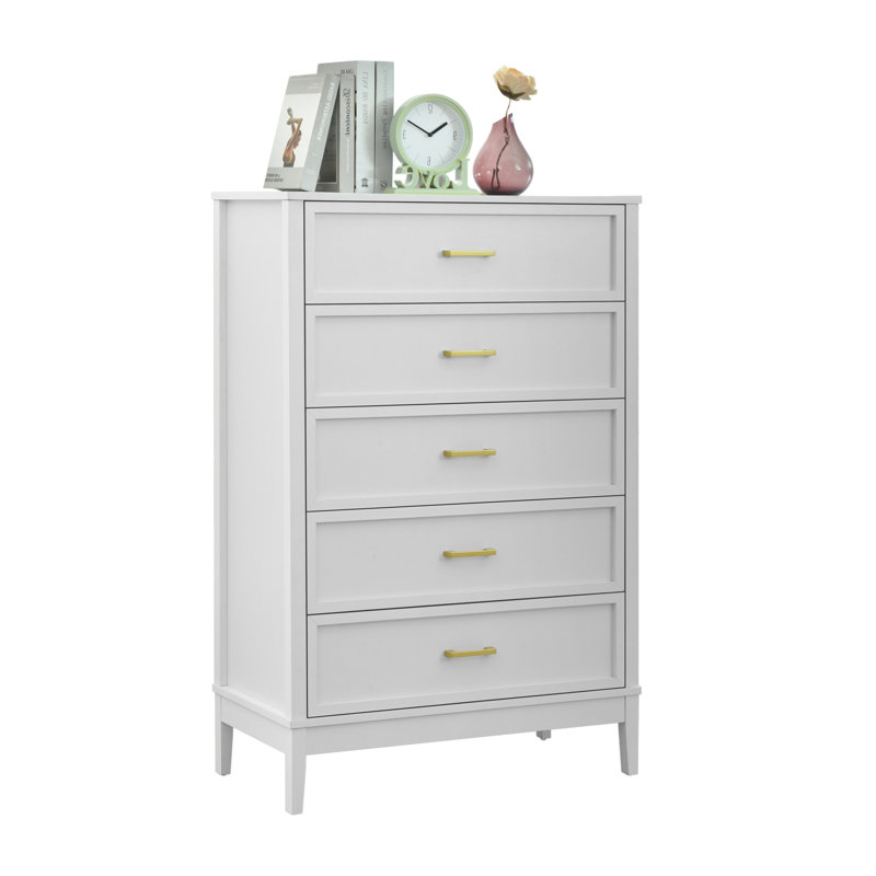 78cm W 5 - Drawer Chest of Drawers, White