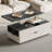 Multifunctional Centre Table,Modern Lift Top Coffee Table With 4 Storage Stools,Extendable Coffee Table