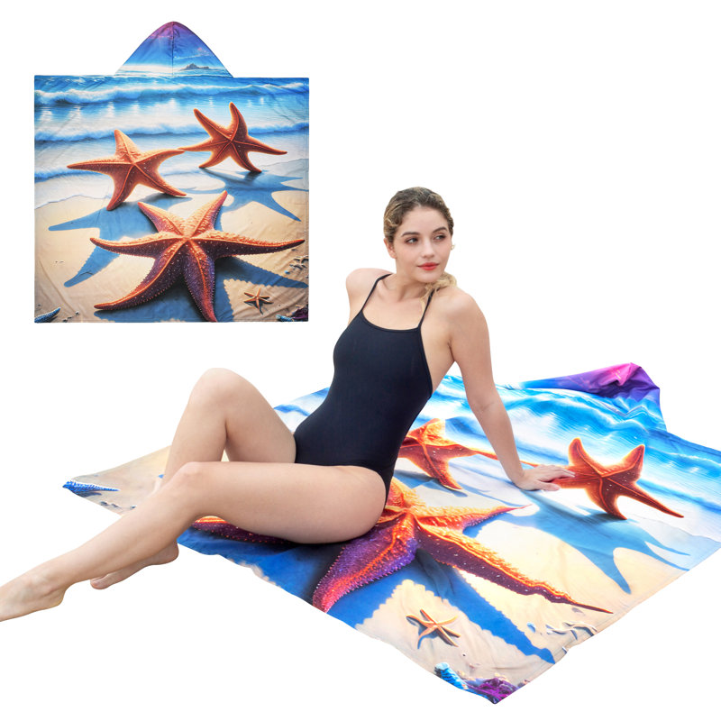 Serviette de plage East Urban Home Shark