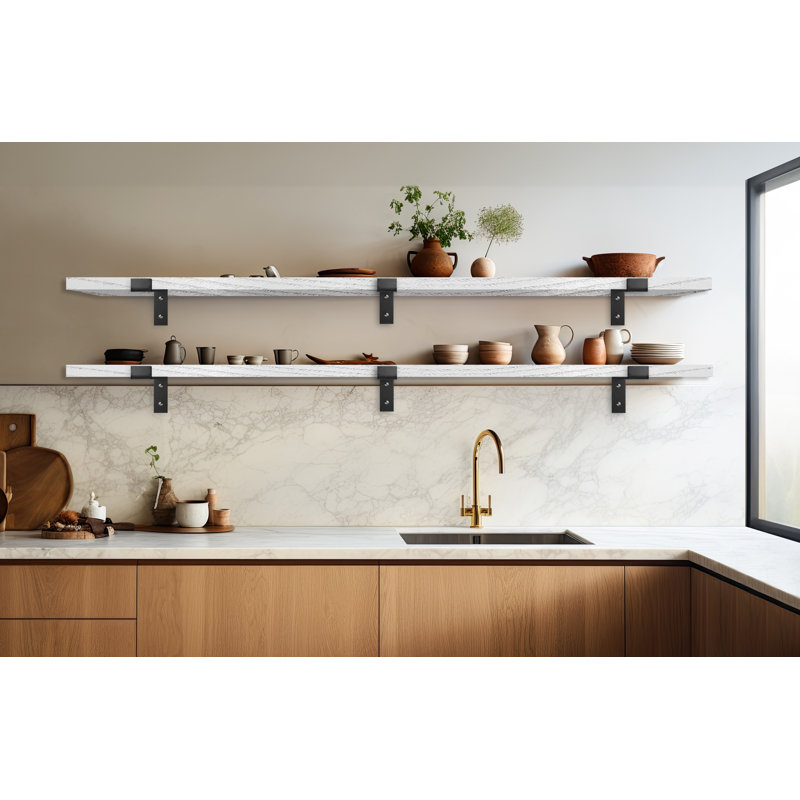 Chyane 2 Piece Oak, White, 1'' H X 72'' W X 10'' D