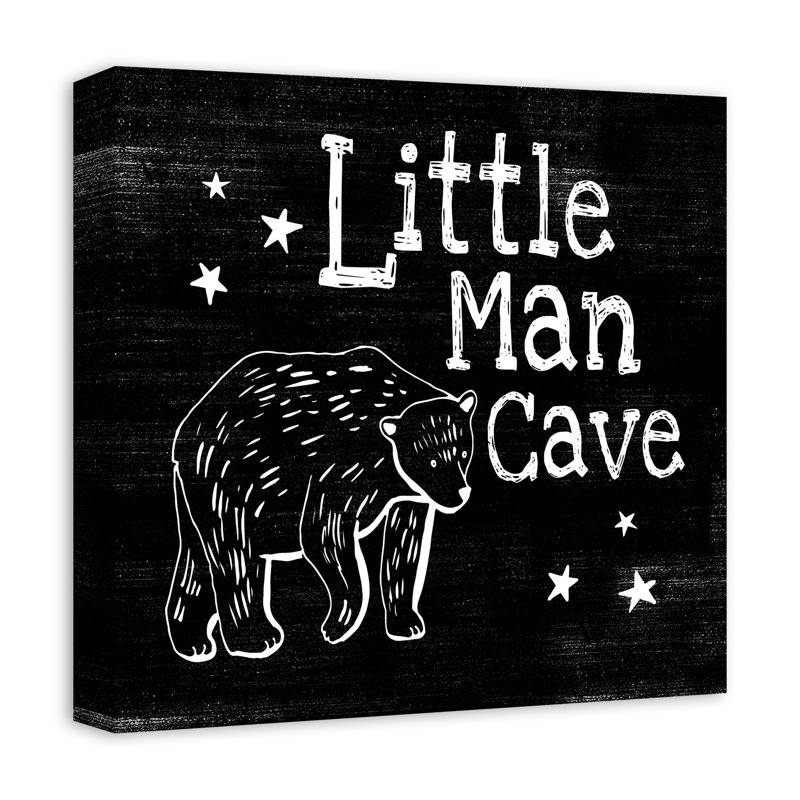 Art sur toile ours de petites hommes cave Mancuso, H 16 po x l 16 po x P 1,25 po, Toile tendue