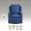 Fauteuil coulissant et pivotant Miley avec tissu cobalt - fabriqué aux États-Unis-115954644