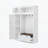 3-in-1 Hall Tree with Overhead Storage Cabinet, 3 Adjustable Side Shelves, 4 Heavy-Duty Hooks, 2 Spacious Drawers, Grooved Back Panel Design, Contrasting Seat Bench, Multifunctional Entryway Organizer-129935277