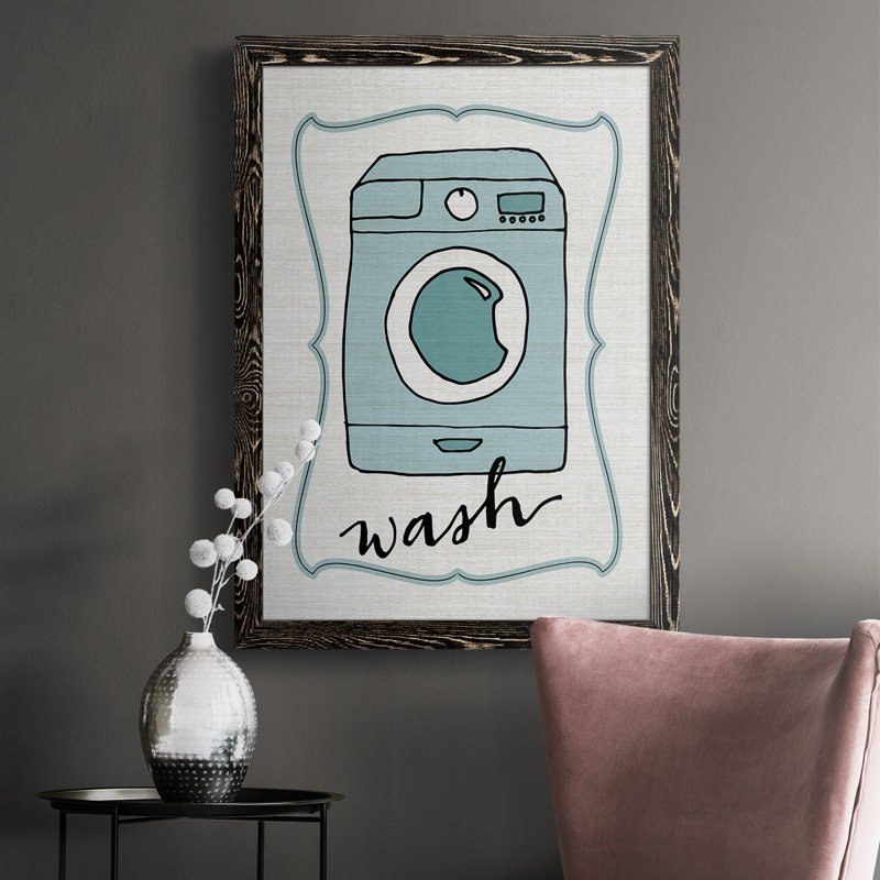 Wash, impression sur toile encadrée, H 37,5 po x l 27,5 po x P 1 po, Noir