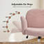 Chaise de bureau avec accoudoirs et roulettes réglables, fauteuil de coiffeuse avec grand coussin de siège, dossier réglable et tissu chenille doux; Convient aux chambres à coucher, aux bureaux et aux vestiaires.-208719528
