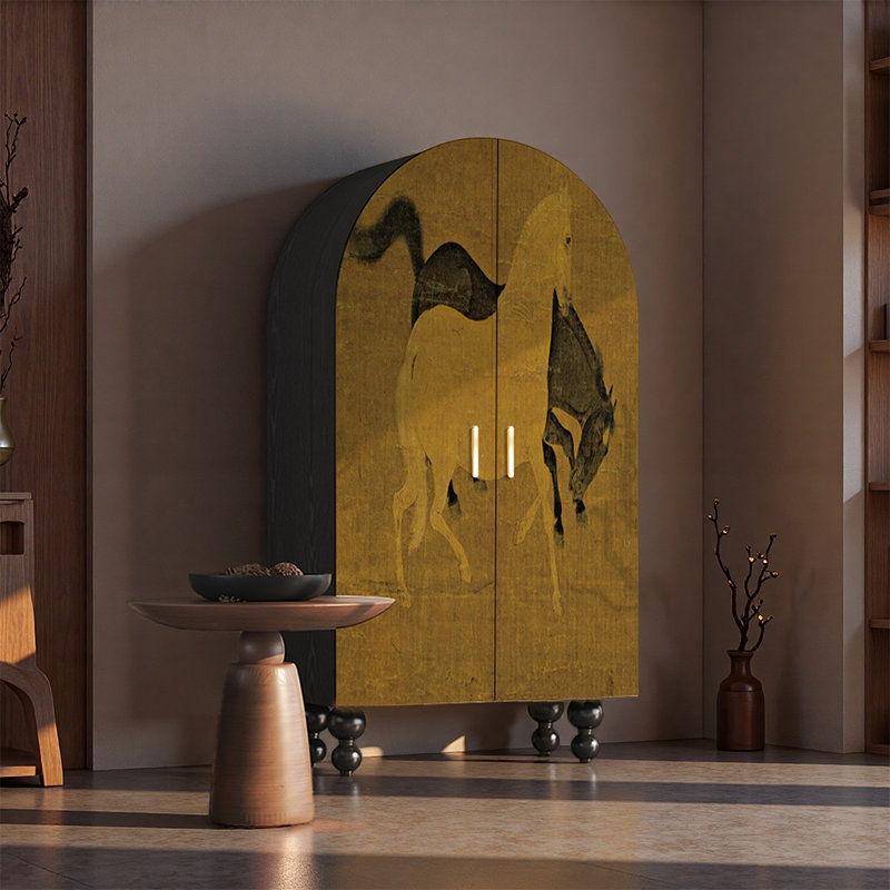 Armoire raffinée en noyer à deux portes