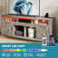 Meuble télé 70 po, console média moderne avec portes de grange intemporelles et armoires de rangement-1162567169