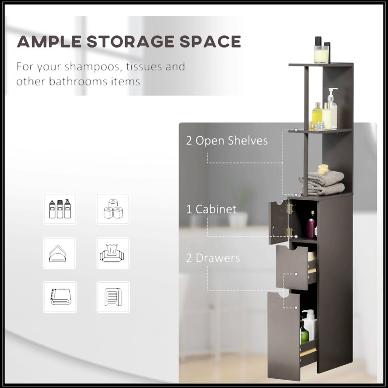 Armoire de rangement 54 po, Brun