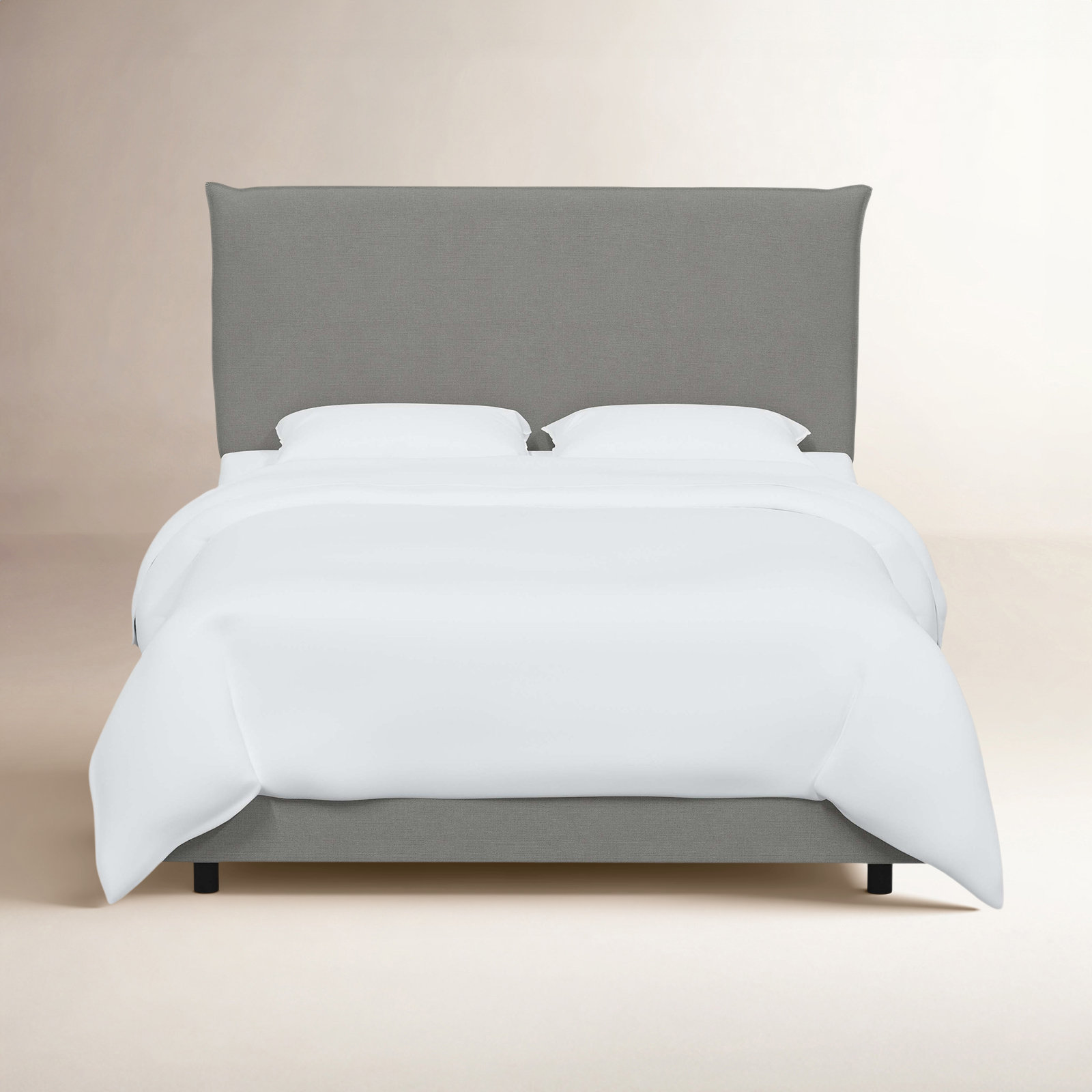 Bessinger Upholstered Bed, Twin, Classic Grey Linen