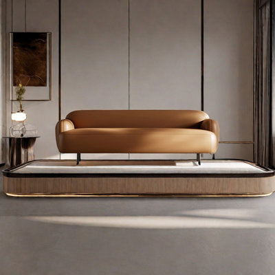 Banc rembourré en cuir Venitta