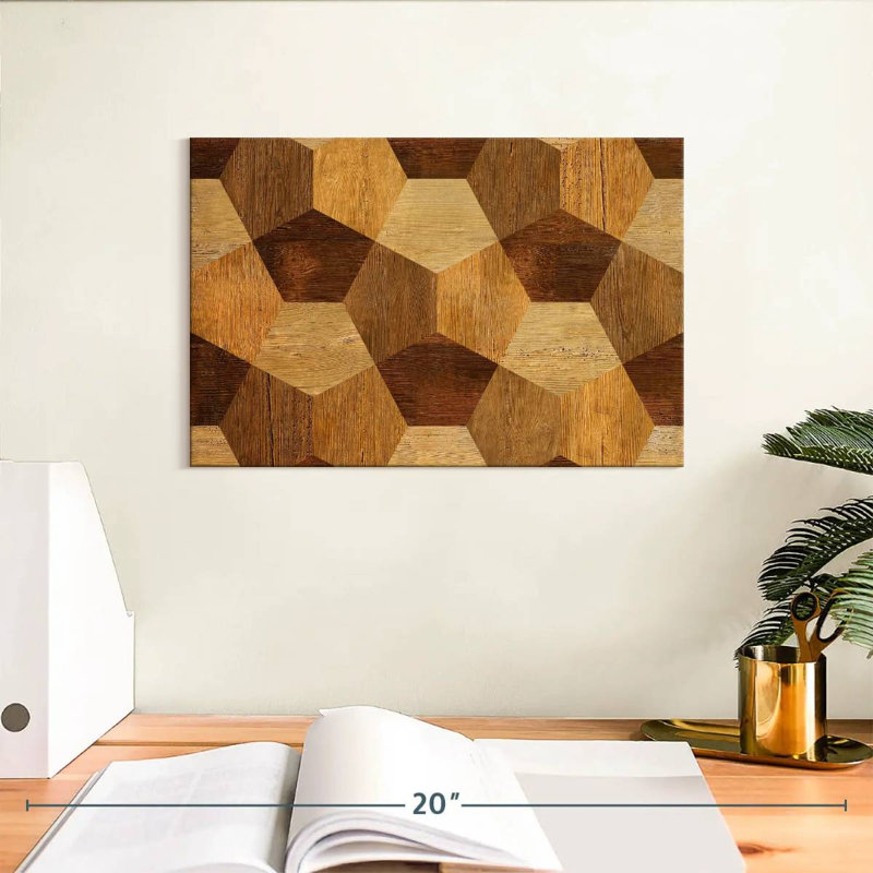 Avery Abstract Wood Decor, 8" H x 12" W