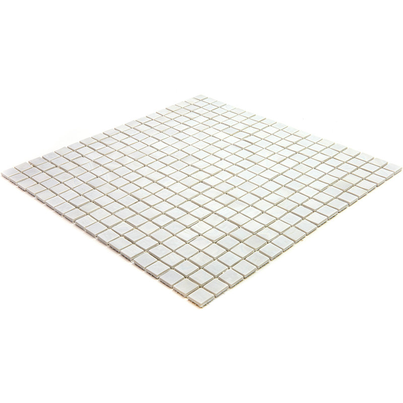 Skosh 0.6" x 0.6" Glass Grid Mosaic Wall & Floor Tile, Dolphine Gray