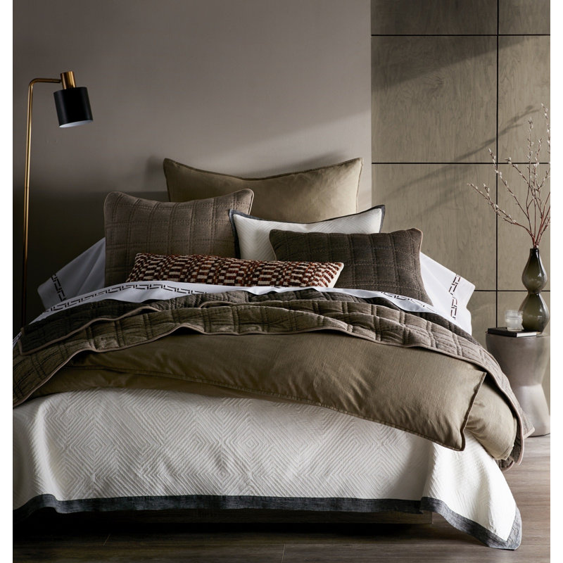 Gana Modern & Contemporary Cotton Quilt - King, King, Granite