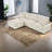 Compression Sectionals with Storage, 103 Inch Polyester Modern Home Sofa