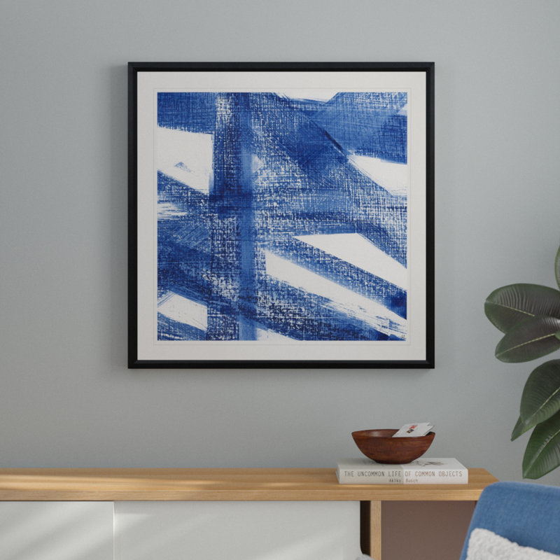 « usé jeans ii », reproduction encadrée, H 16 po x l 16 po x P 1,5 po, Cadre plastique noir