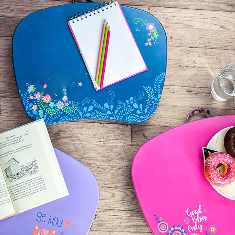 Big Ideas Floral PVC Lap Desk with Microbead Cushion