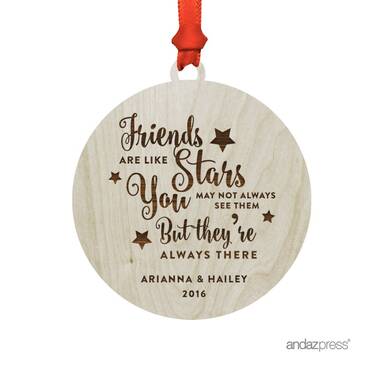 Dadidyc Good Neighbors are Like Stars, They're Always There Ornament 2022  Friendship Gift Happy Holidays Present to Your Neighbor 3inch Round Ceramic