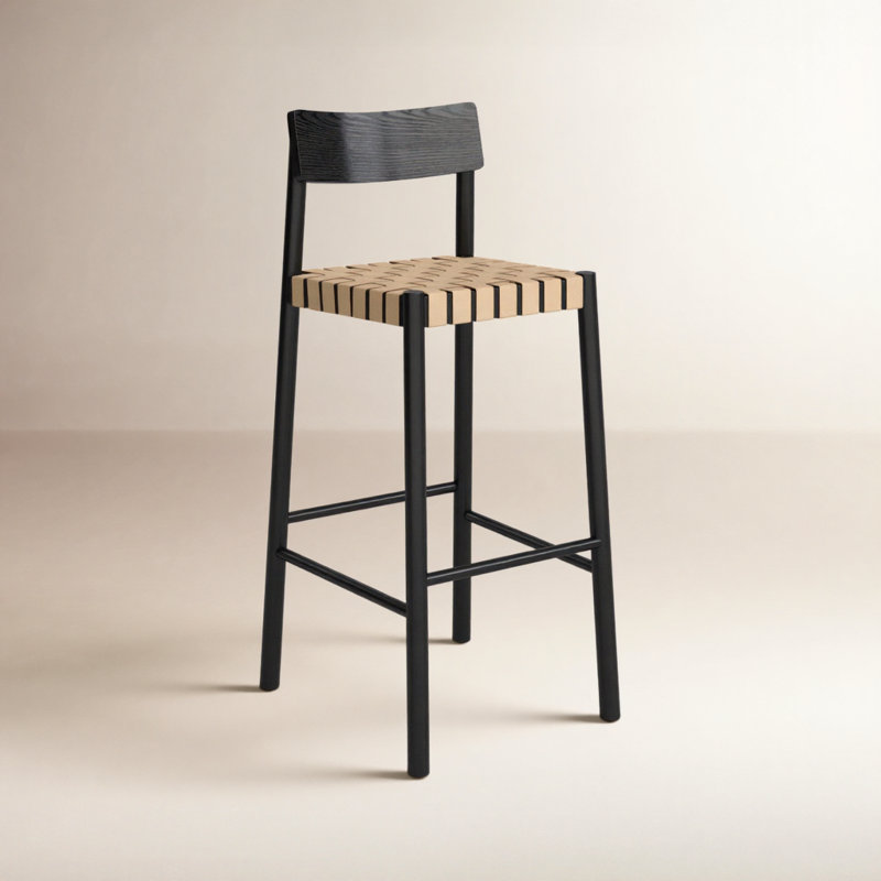 Brigantia Hursten Leather Stool, Bar Stool (31" Seat Height)
