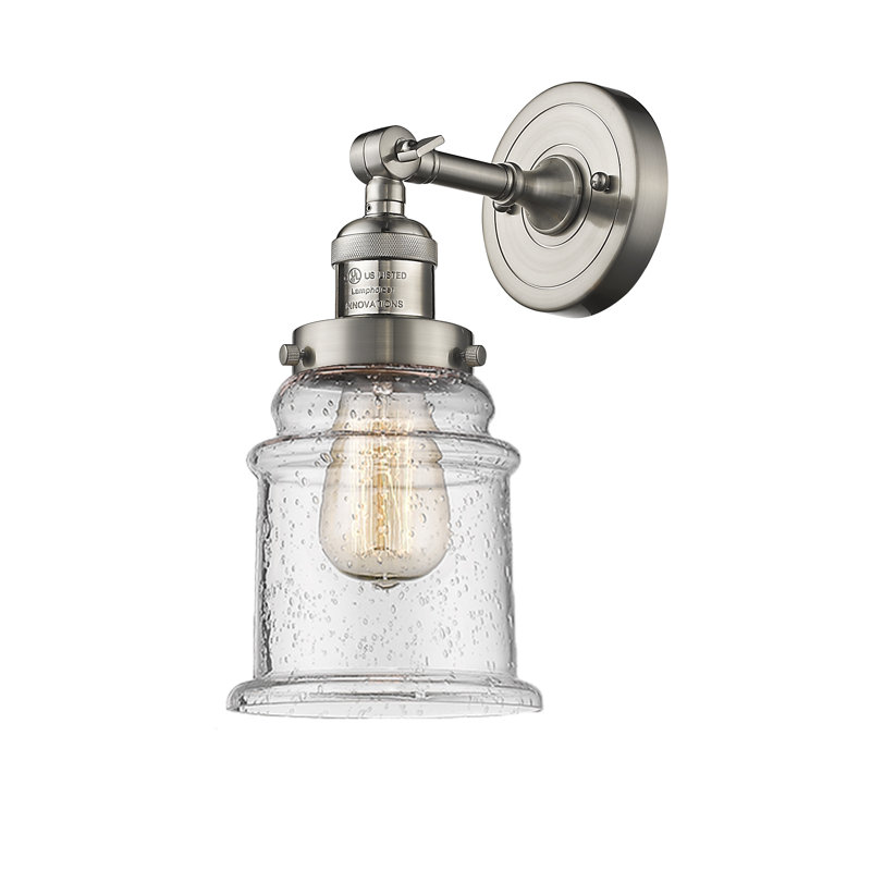 Galaviz Armed Sconce, Brushed Satin Nickel, Seedy