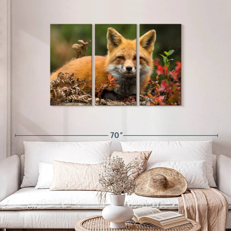 Happy Fox, 28" H x 45" W