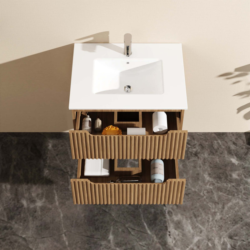 Meuble-lavabo mural flottant 24 po Goodyo (armoire seulement) 