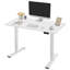 Bureau électrique debout autoportant 120 x 60 cm à hauteur réglable avec moteur silencieux, préréglages de mémoire, structure en acier robuste, plateau imperméable - blanc-1200057531