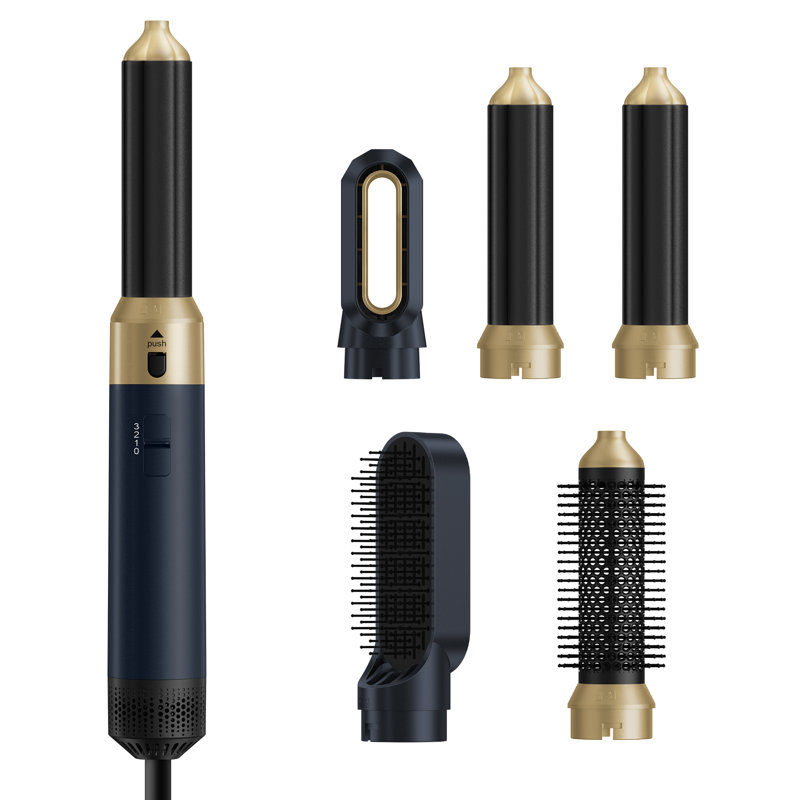 5 In 1 Hair Styler & Hair Dryer Brush Set, Blue/Rose Gold
