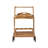 Bar Cart With Extra Storage - 36.5 In High, Natural Stained, Area Wood,