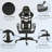 HOMCOM Adjustable Reclining Ergonomic Faux Leather Swiveling PC & Racing Game Chair in Grey-657653845