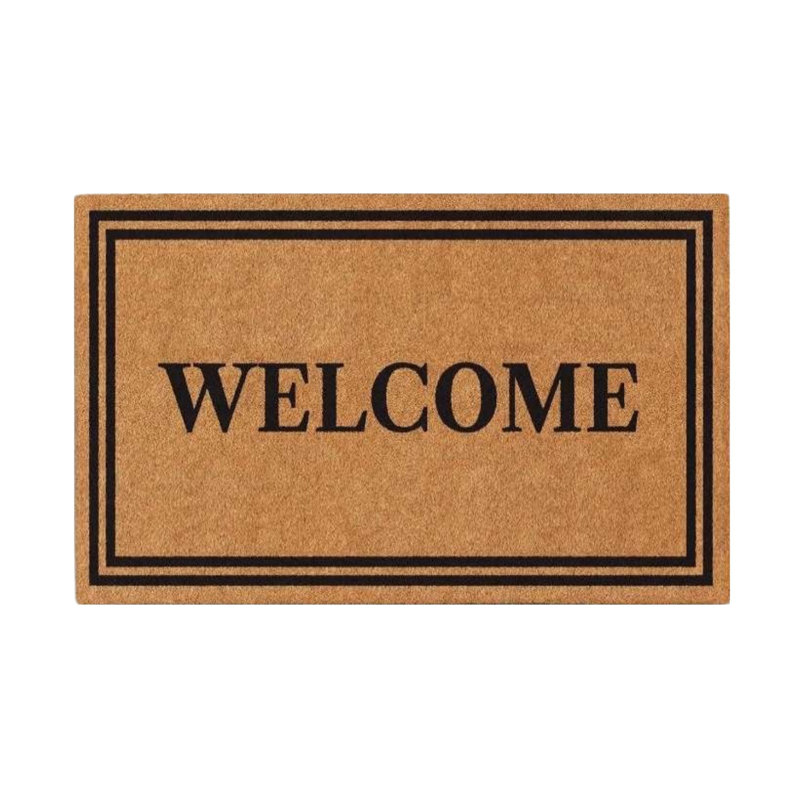 Paillasson Border, Brun - « welcome », L 24 po x L 36 po