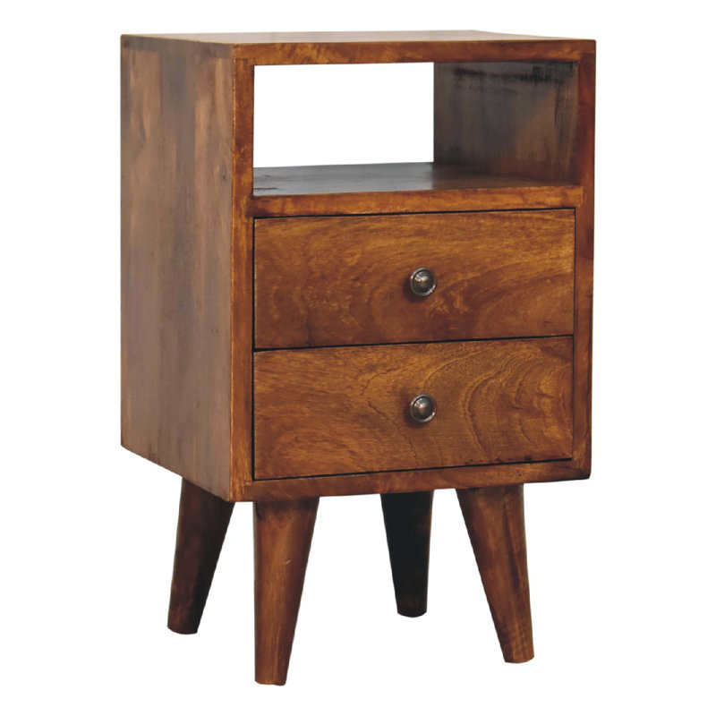 Botkins 30cm W Solid Wood Bedside Table