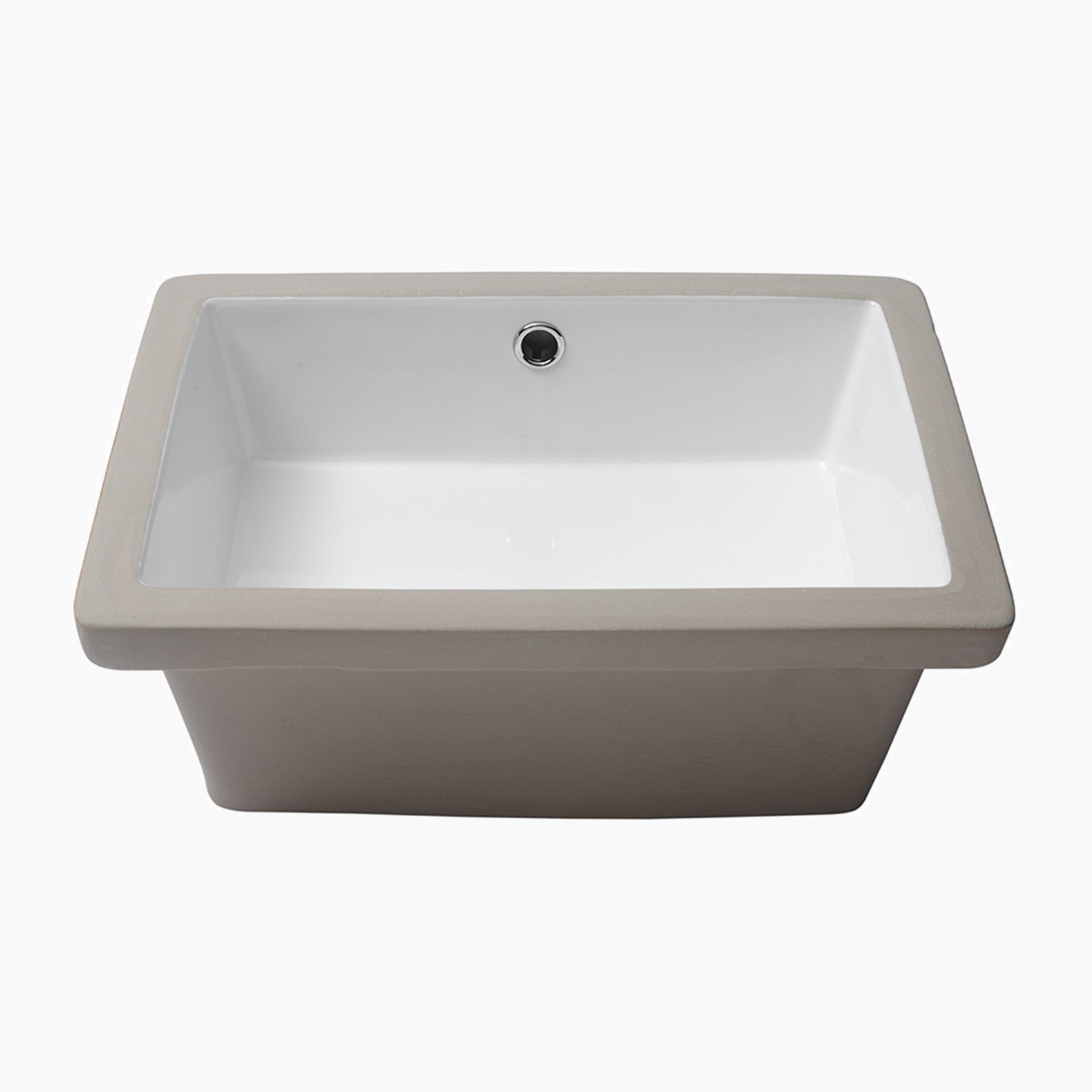 Hewei 12 White Ceramic Rectangular Undermount Bathroom Sink With   Hewei 12 White Ceramic Rectangular Undermount Bathroom Sink With Overflow 