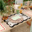 Scalloped Edge Rust and Orange Cotton Placemat - Set of 4-1812256686