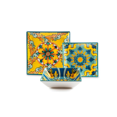 Trinacria Piece Ceramic Dinnerware Set - Service for 6
