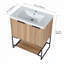 Meuble-lavabo autoportant avec lavabo en résine