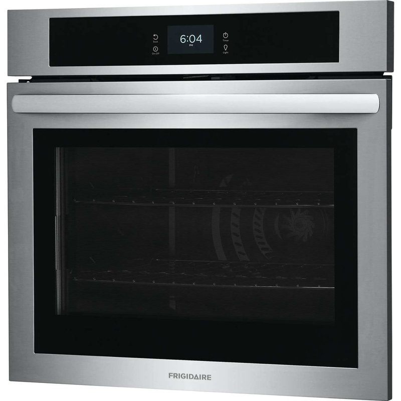 Frigidaire 30" 5.3 cu. ft Self-Cleaning Convection Electric Single Wall Oven, Stainless Steel, Stainless Steel